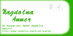 magdolna ammer business card